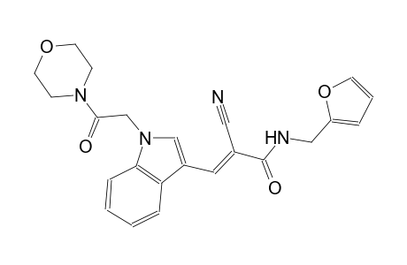 (2E)-2-cyano-N-(2-furylmethyl)-3-{1-[2-(4-morpholinyl)-2-oxoethyl]-1H-indol-3-yl}-2-propenamide