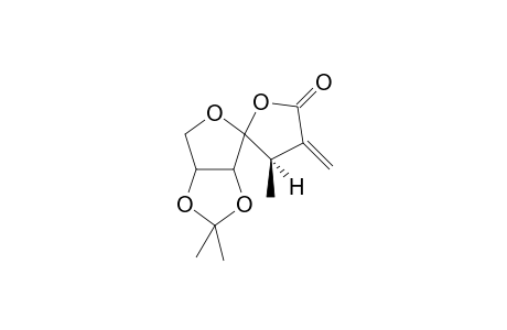 2,3-Dideoxy-5,6-isopropylidene-3-C-methyl-2-C-methylene-.beta.,D-erythro-4-heptulofuranosino-1,4-lactone