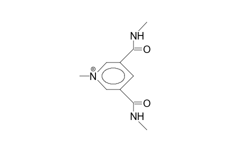 3,5-Bis(methylaminocarbonyl)-1-methyl-pyridinium cation