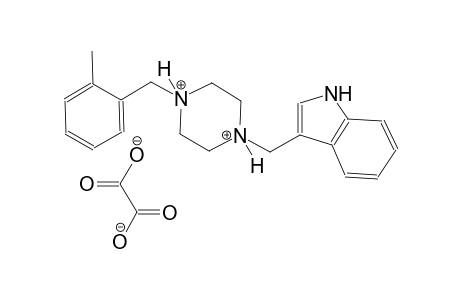 1-(1H-indol-3-ylmethyl)-4-(2-methylbenzyl)piperazinediium oxalate