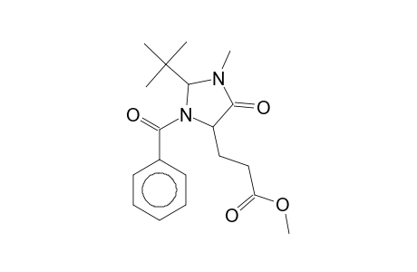 4-Imidazolidinepropanoic acid, 3-benzoyl-2-(1,1-dimethylethyl)-1-methyl-5-oxo-, methyl ester, (2S-trans)-