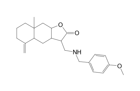 3-[[(4-methoxyphenyl)methylamino]methyl]-8a-methyl-5-methylene-3a,4,4a,6,7,8,9,9a-octahydro-3H-benzo[f]benzofuran-2-one