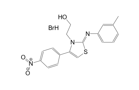 2-((2Z)-2-[(3-methylphenyl)imino]-4-(4-nitrophenyl)-1,3-thiazol-3(2H)-yl)ethanol hydrobromide