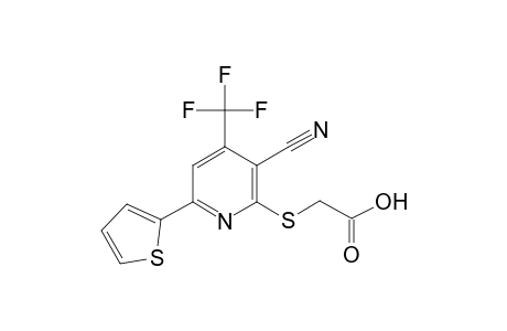 2-[3-cyano-6-thiophen-2-yl-4-(trifluoromethyl)pyridin-2-yl]sulfanylacetic acid