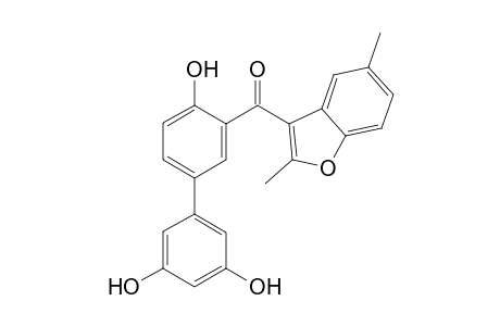 (2,5-Dimethyl-1-benzofuran-3-yl)(3',4,5'-trihydroxy-1,1'-biphenyl-3-yl)methanone