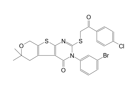 3-(3-bromophenyl)-2-{[2-(4-chlorophenyl)-2-oxoethyl]sulfanyl}-6,6-dimethyl-3,5,6,8-tetrahydro-4H-pyrano[4',3':4,5]thieno[2,3-d]pyrimidin-4-one