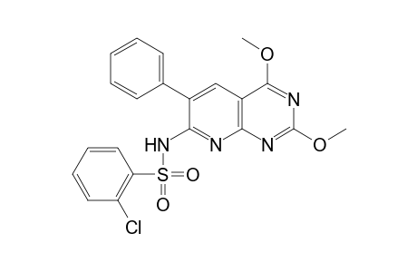 Benzenesulfonamide, 2-chloro-N-(2,4-dimethoxy-6-phenylpyrido[2,3-d]pyrimidin-7-yl)-