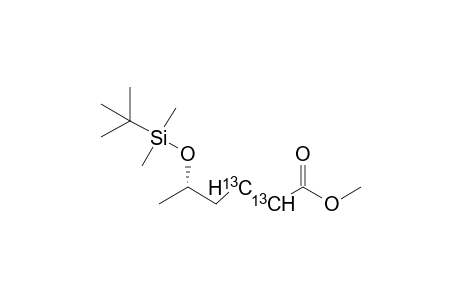 Methyl (S)-[2,3-13C2]-5-(tert-butyldimethylsiloxy)hex-2-enoate