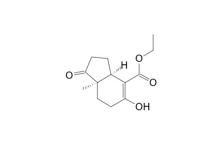 1H-Indene-4-carboxylic acid, 2,3,3a,6,7,7a-hexahydro-5-hydroxy-7a-methyl-1-oxo-, ethyl ester, cis-