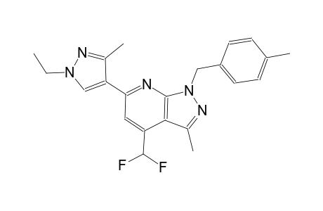 1H-pyrazolo[3,4-b]pyridine, 4-(difluoromethyl)-6-(1-ethyl-3-methyl-1H-pyrazol-4-yl)-3-methyl-1-[(4-methylphenyl)methyl]-