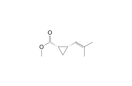 Cyclopropanecarboxylic acid, 2-(2-methyl-1-propenyl)-, methyl ester, (1S-cis)-