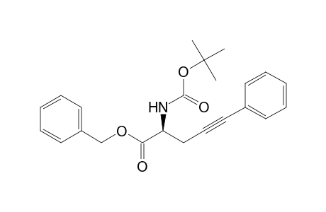 (2S)-2-(tert-butoxycarbonylamino)-5-phenyl-pent-4-ynoic acid benzyl ester