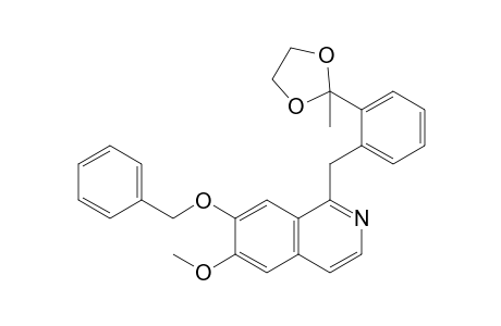 7-(Benzyloxy)-1-[2'-(2"-methyl-1",3"-dioxolan-2"-yl)benzyl]-6-methoxyisoquinoline