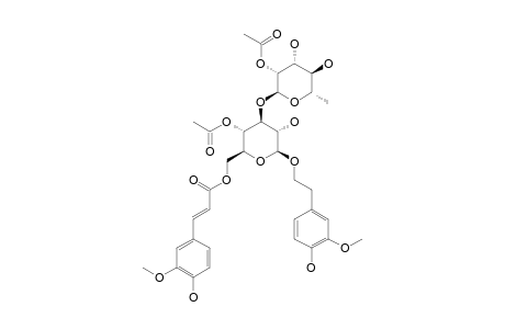 PEDICULARIOSIDE-E;1'-O-BETA-D-(3-METHOXY-4-HYDROXY-BETA-PHENYL)-ETHYL-6'-O-FERULOYL-ALPHA-L-(2-ACETYL)-RHAMNOPYRANOSYL-(1->3')-4'-ACETYLGLUCOPYRANO
