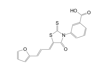 3-{(5Z)-5-[(2E)-3-(2-furyl)-2-propenylidene]-4-oxo-2-thioxo-1,3-thiazolidin-3-yl}benzoic acid
