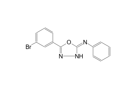 N-((2E)-5-(3-bromophenyl)-1,3,4-oxadiazol-2(3H)-ylidene)aniline