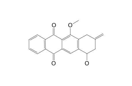 (+/-)-7-HYDROXY-11-METHOXY-9-METHYLIDENE-7,8,9,10-TETRAHYDRONAPHTHACENE-5,12-DIONE