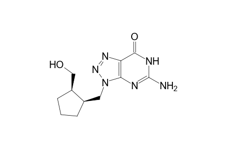 (+-)-cis-8-Aza-9-[2-(hydroxymethyl)cyclopentylmethyl]guanine