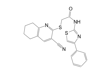 acetamide, 2-[(3-cyano-5,6,7,8-tetrahydro-2-quinolinyl)thio]-N-(4-phenyl-2-thiazolyl)-