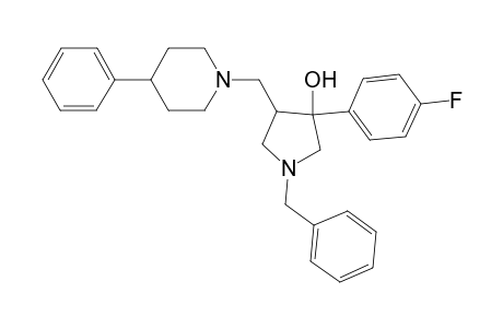 1-benzyl-3-(4-fluorophenyl)-4-((4-phenylpiperidin-1-yl)methyl)pyrrolidin-3-ol