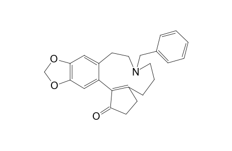 1-Benzyl-4',5'-(methylenedioxy)-1-aza-1"-oxocyclopentano[2,3-e]benzo[g]cyclodeca-5-ene