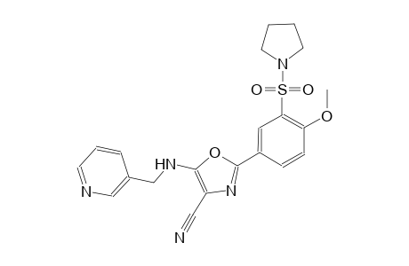 4-oxazolecarbonitrile, 2-[4-methoxy-3-(1-pyrrolidinylsulfonyl)phenyl]-5-[(3-pyridinylmethyl)amino]-