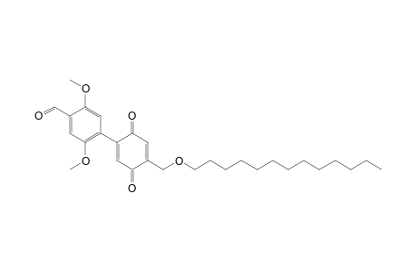 2,5-Dimethoxy-4-{2,5-dioxo-4-[(tridecyloxy)methyl]cyclohexa-3,6-dienyl}benzaldehyde