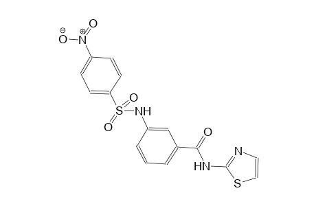 benzamide, 3-[[(4-nitrophenyl)sulfonyl]amino]-N-(2-thiazolyl)-