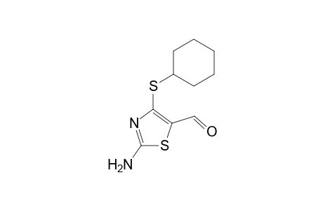 5-Thiazolecarboxaldehyde, 2-amino-4-(cyclohexylthio)-