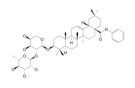 N-PHENYL-OLEANOLIC-AMIDE-3-O-ALPHA-L-RHAMNOPYRANOSYL-(1->2)-ALPHA-L-ARABINOPYRANOSIDE