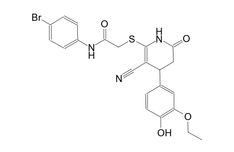 acetamide, N-(4-bromophenyl)-2-[[3-cyano-4-(3-ethoxy-4-hydroxyphenyl)-1,4,5,6-tetrahydro-6-oxo-2-pyridinyl]thio]-