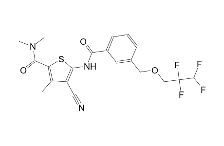 4-cyano-N,N,3-trimethyl-5-({3-[(2,2,3,3-tetrafluoropropoxy)methyl]benzoyl}amino)-2-thiophenecarboxamide
