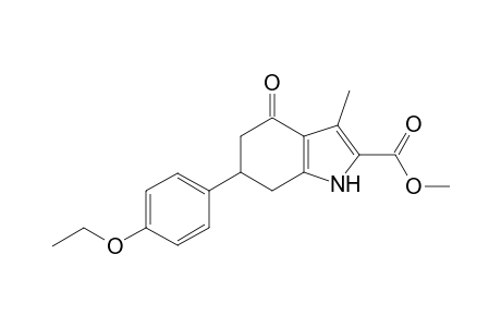 1H-Indole-2-carboxylic acid, 6-(4-ethoxyphenyl)-3-methyl-4-oxo-4,5,6,7-tetrahydro-, methyl ester