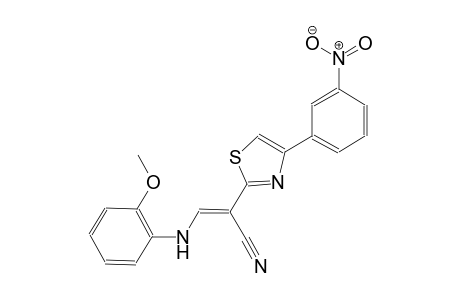 (2E)-3-(2-methoxyanilino)-2-[4-(3-nitrophenyl)-1,3-thiazol-2-yl]-2-propenenitrile