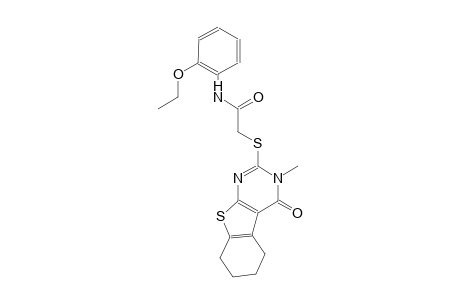 N-(2-ethoxyphenyl)-2-[(3-methyl-4-oxo-3,4,5,6,7,8-hexahydro[1]benzothieno[2,3-d]pyrimidin-2-yl)sulfanyl]acetamide