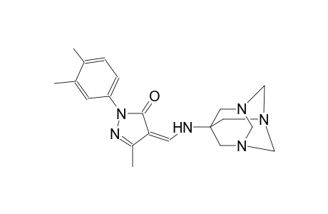 (4Z)-2-(3,4-dimethylphenyl)-5-methyl-4-[(1,3,5-triazatricyclo[3.3.1.1~3,7~]dec-7-ylamino)methylene]-2,4-dihydro-3H-pyrazol-3-one