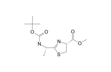 METHYL-(4R,1'S)-2-[1-(TERT.-BUTOXYCARBONYLAMINO)-ETHYL]-4,5-DIHYDROTHIAZOLE-4-CARBOXYLATE