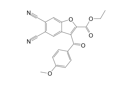 Ethyl 5,6-dicyano-3-(4-methoxybenzoyl)-1-benzofuran-2-carboxylate