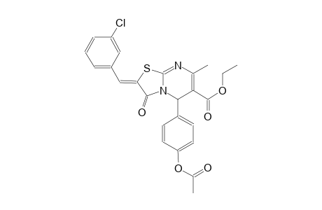 ethyl (2Z)-5-[4-(acetyloxy)phenyl]-2-(3-chlorobenzylidene)-7-methyl-3-oxo-2,3-dihydro-5H-[1,3]thiazolo[3,2-a]pyrimidine-6-carboxylate