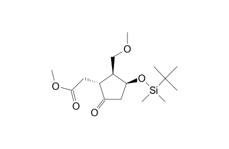 Cyclopentaneacetic acid, 3-[[(1,1-dimethylethyl)dimethylsilyl]oxy]-2-(methoxymethyl)-5-oxo-, methyl ester, (1.alpha.,2.beta.,3.beta.)-(.+-.)-