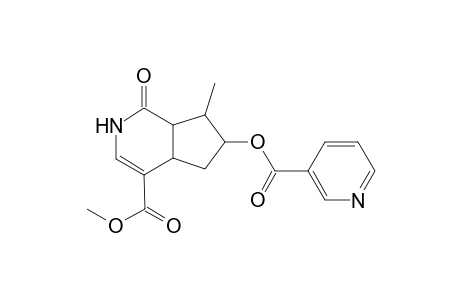 1H-2-Pyrindine-4-carboxylic acid, 2,4a,5,6,7,7a-hexahydro-7-methyl-1-oxo-6-[(3-pyridinylcarbonyl)oxy]-, methyl ester, [4aS-(4a.alpha.,6.alpha.,7.alpha.,7a.alpha.)]-