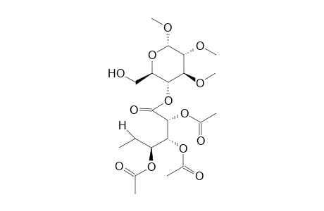 Methyl 4-O-(2,3,4-triacetoxy-5,6-dideoxy-L-lyxo-hexanoyl)-2,3-dimethoxy-.alpha.-D-glucopyranoside