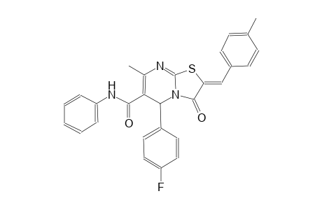 (2Z)-5-(4-fluorophenyl)-7-methyl-2-(4-methylbenzylidene)-3-oxo-N-phenyl-2,3-dihydro-5H-[1,3]thiazolo[3,2-a]pyrimidine-6-carboxamide