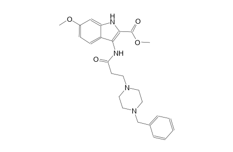 methyl 3-{[3-(4-benzyl-1-piperazinyl)propanoyl]amino}-6-methoxy-1H-indole-2-carboxylate