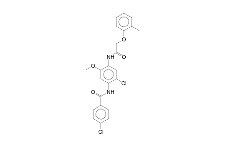 5'-Chloro-4'-(4-chlorobenzamido)-2'-methoxy-2-(2-methylphenoxy)acetanilide