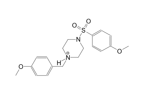 1-(4-methoxybenzyl)-4-[(4-methoxyphenyl)sulfonyl]piperazin-1-ium