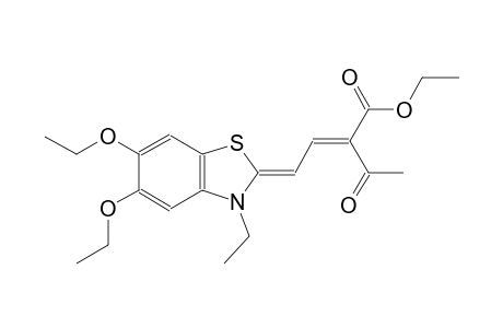 ethyl (2E,4Z)-2-acetyl-4-(5,6-diethoxy-3-ethyl-1,3-benzothiazol-2(3H)-ylidene)-2-butenoate