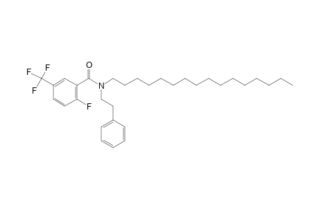 2-Fluoro-5-(trifluoromethyl)benzamide, N-(2-phenylethyl)-N-hexadecyl-