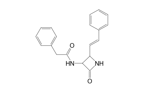 Benzeneacetamide, N-[2-oxo-4-(2-phenylethenyl)-3-azetidinyl]-, cis-