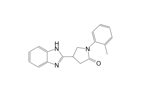 4-(1H-benzimidazol-2-yl)-1-(2-methylphenyl)-2-pyrrolidinone